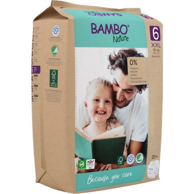 bambo-nature-wegwerpluier-maat6.jpg Bambo Nature - Wegwerpluier size 6, 16+kg, 20 stuks - Afbeelding 1