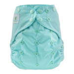 Blümchen - Diaper cover OneSize PUL YKK snaps, turquoise