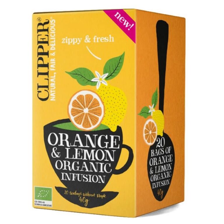 clipper-orange-lemon.jpg Clipper - Orange & lemon infusion, 20 theezakjes - Afbeelding 1