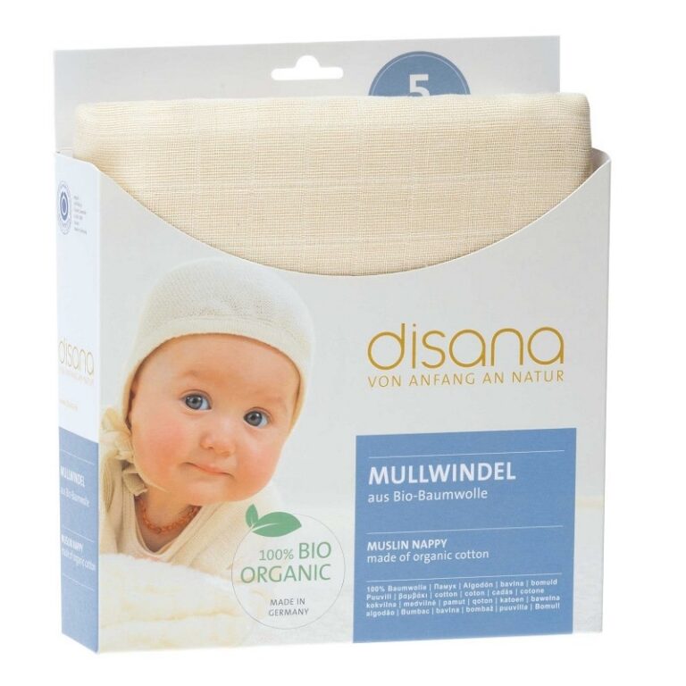 disana-muslin-nappy-80-x-80-5-pieces.jpg Disana - Muslin nappy, 80x80cm, 5 stuks - Afbeelding 1