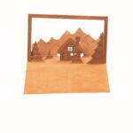 Ecodis - Carte en bois, montagnes sous la neige