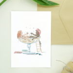 Eva Tack - Kaartje met envelop, Bubbels