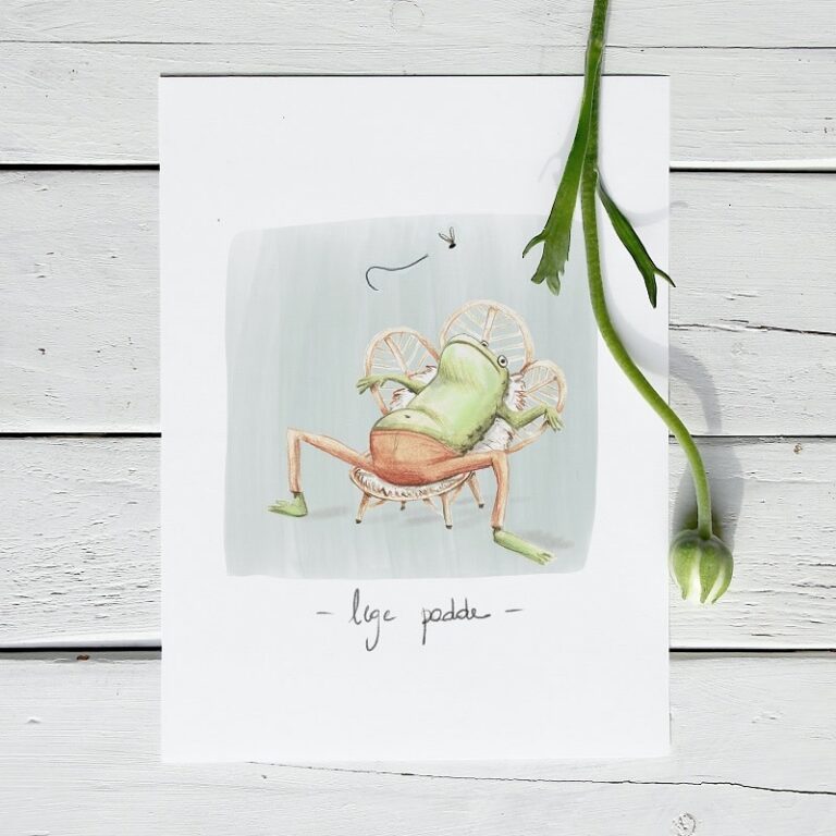 evatack-kaartje-lege-padde.jpg Eva Tack - Kaartje met envelop, Lege padde - Afbeelding 1