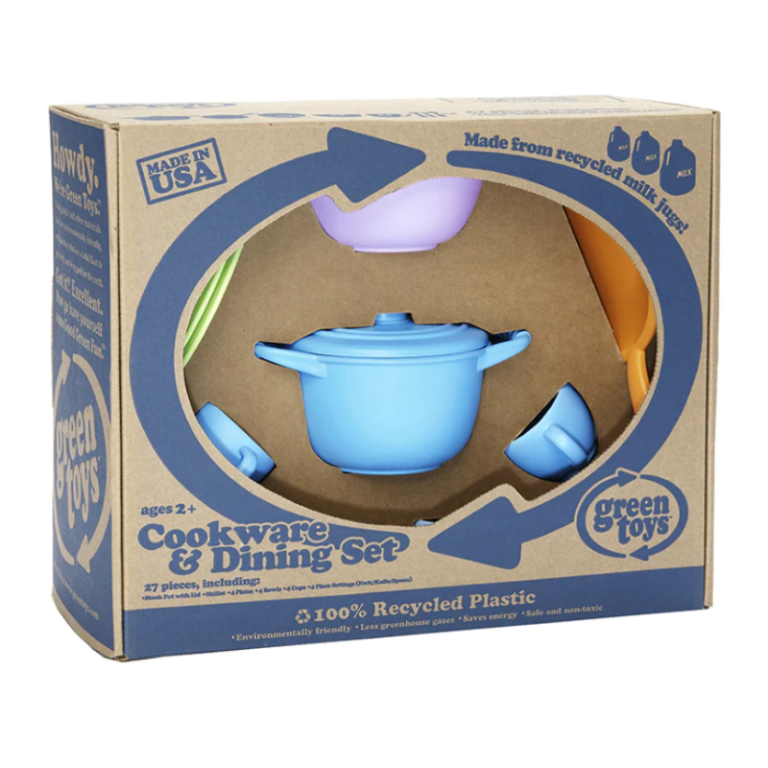 green-toys-cookware-dinning-set.png Green Toys - kookset, 27-delig - Afbeelding 1