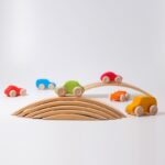 Grimm's - Colored Wooden Cars, 6 stuks - Afbeelding 3