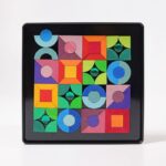 Grimm's - Magnet puzzle, Triangle - square - circle with glitter stones - Afbeelding 2