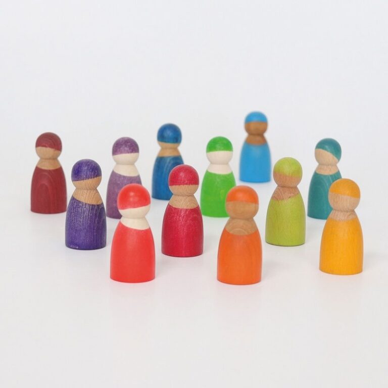 grimms-regenboogvrienden-10581-2.jpg Grimm's - Rainbow friends, 12 stuks - Afbeelding 1
