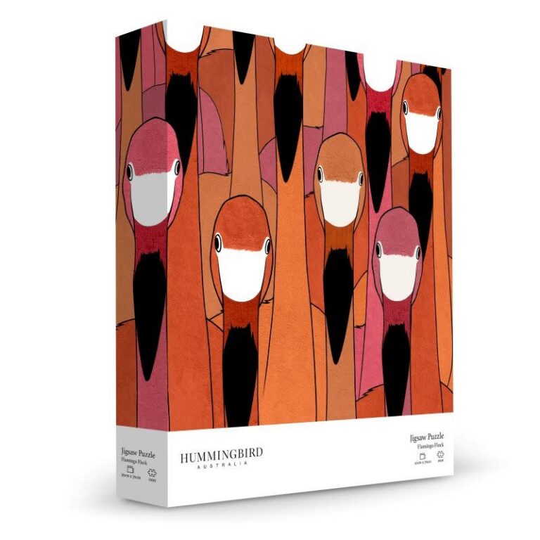 hummingbird-flamingo-flock-hum0021.jpg Hummingbird - Puzzle, Flamingo Flock, 1000 stukken - Afbeelding 1