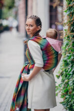 LennyLamb - Geweven doek Little Herringbone Imagination Dark, maat 8 (6 m) - Afbeelding 2