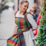 LennyLamb - Geweven doek Little Herringbone Imagination Dark, maat 8 (6 m)