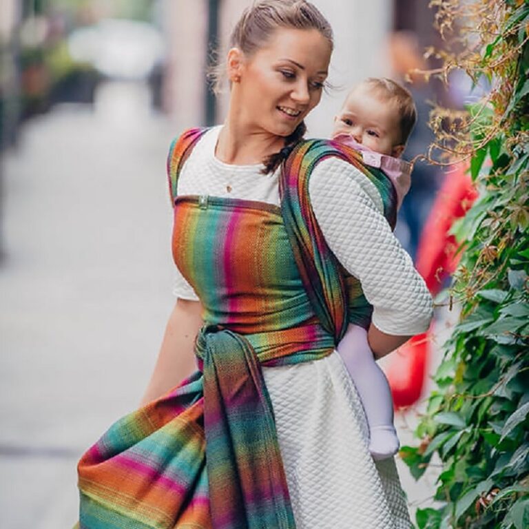 lennylamb-geweven-draagdoek-little-herringbone-ima.jpg LennyLamb - Geweven doek Little Herringbone Imagination Dark, maat 8 (6 m) - Afbeelding 1