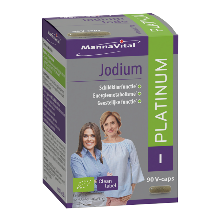 mannavital-jodium-capsules.png Mannavital - Jodium, platinum, 90 V-capsules - Afbeelding 1