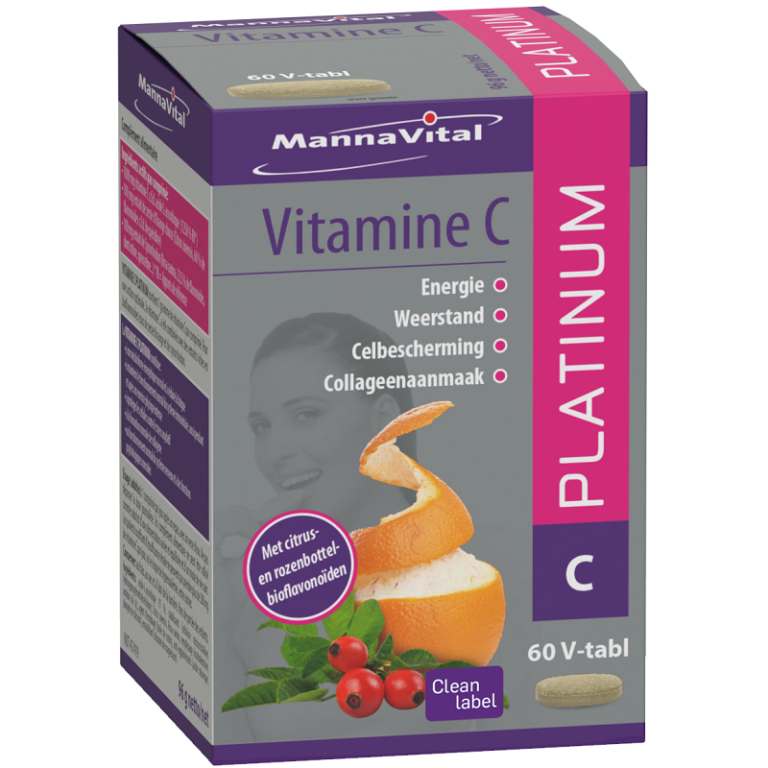 mannavital-vitaminec-tabletten.png Mannavital - Vitamine C, 60 tabletten - Afbeelding 1