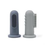 Mushie - Finger toothbrush, set van 2, Stone - Tradewinds