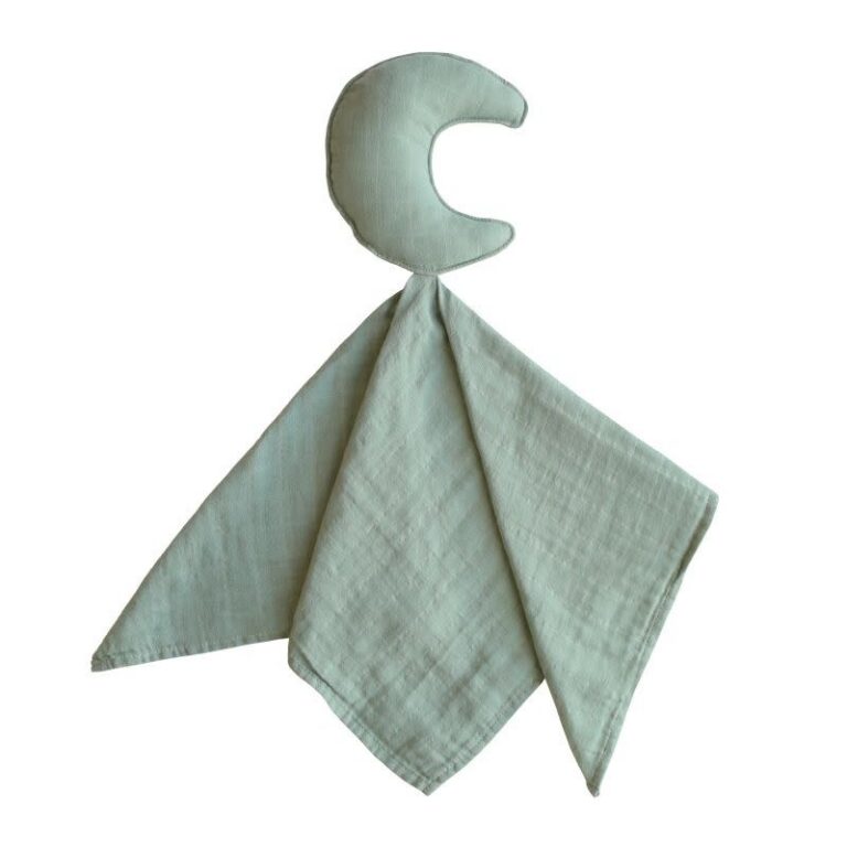mushie-lovey-blanket-moon-roman-green.jpg Mushie - Lovey blanket Moon, Roman Green - Afbeelding 1
