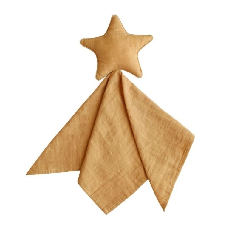 mushie-lovey-blanket-star-fall-yellow.jpg Mushie - Lovey blanket Star, Fall Yellow - Afbeelding 1