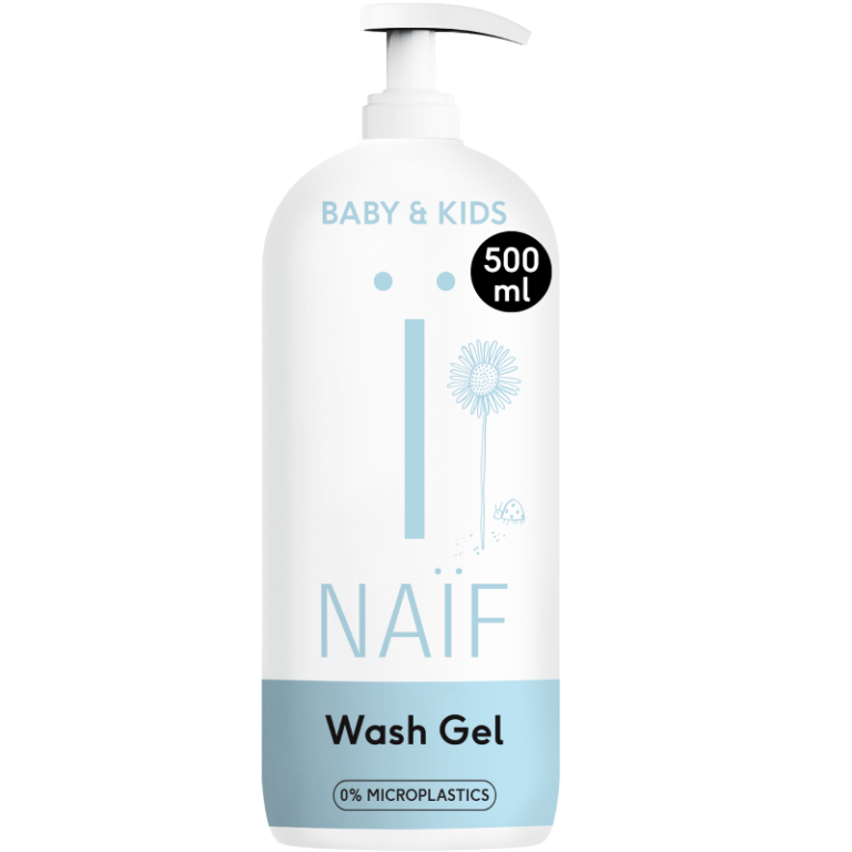 naif-cleansing-wash-gel-fles.png Naïf - Baby & kids wash gel, 500ml - Afbeelding 1