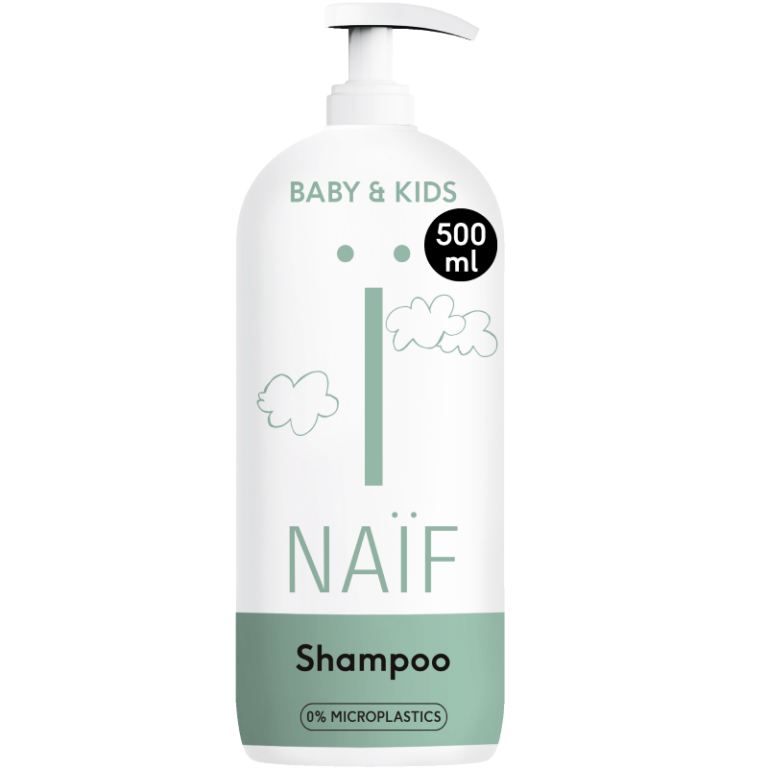 naif-nourishing-shampoo-bottle.png Naïf - Baby & kids nourishing shampoo, 500ml - Afbeelding 1