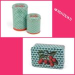 Froy & Dind - box, cilindervormig, 2 st: 15 x 10 cm en 11 x 9 cm, cherry - Afbeelding 2