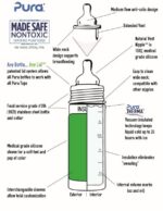 Pura - Insulated infant bottle 260ml, aqua - Afbeelding 2