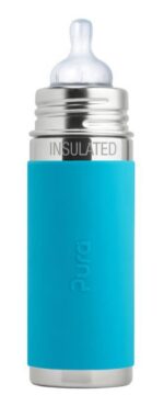 Pura - Insulated infant bottle 260ml, aqua