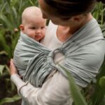 Pure Baby Love - Ringsling Essentials Organic Ocean green