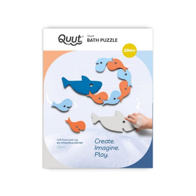 quut-bathpuzzle-sharks.jpg Quut - Bath puzzle, Shark - Afbeelding 1