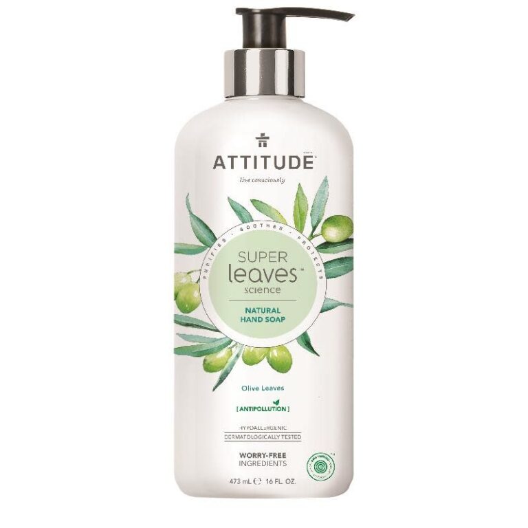 super-leaves-hand-soap-626232-44093-5.jpg Attitude - Super Leaves handzeep, Olive Leaves - Afbeelding 1