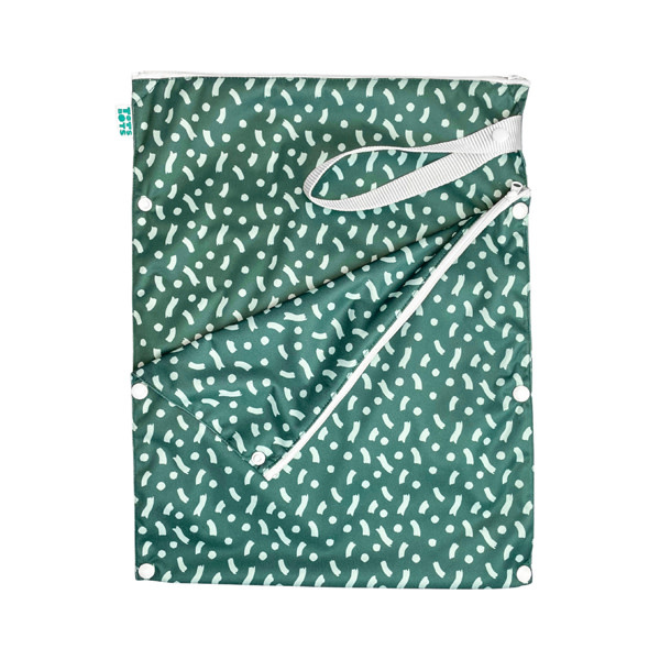 totsbots-wet-dry-bag-green-confetti.jpg Totsbots - Wet & dry bag, Green confetti - Afbeelding 1