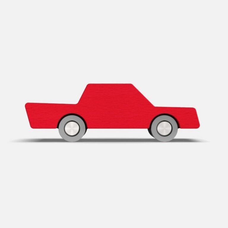 waytoplay-wooden-toy-car-red.jpg Waytoplay - Wooden toy car, Red - Afbeelding 1
