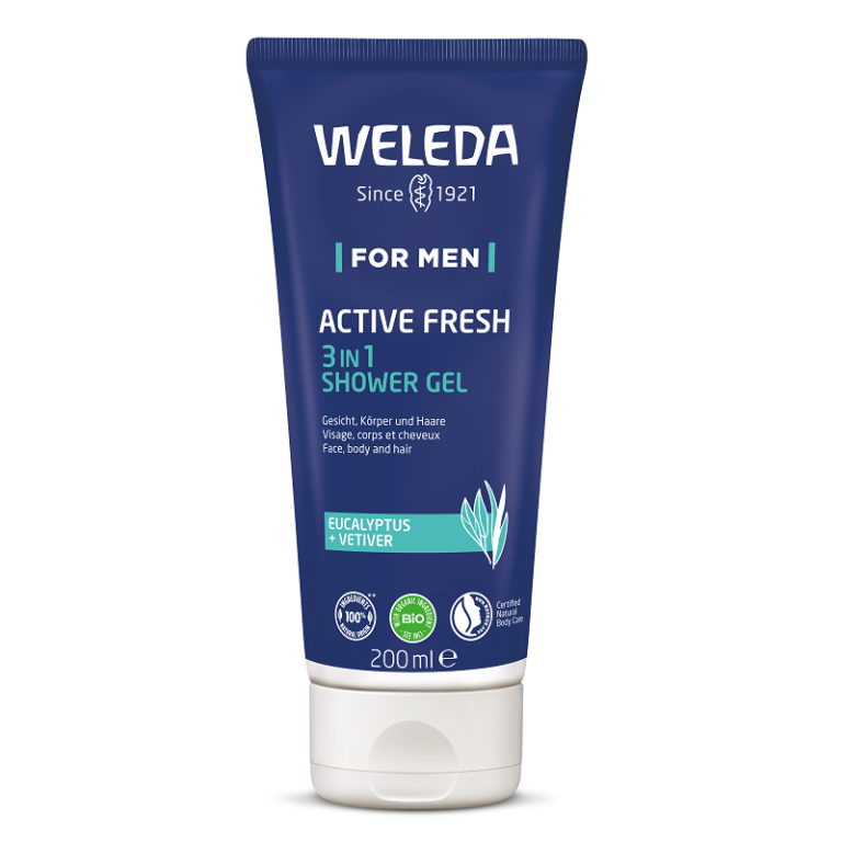 weleda-active-fresh-men-douchegel-nieuw.png Weleda - Men Active fresh douchegel, 200ml - Afbeelding 1