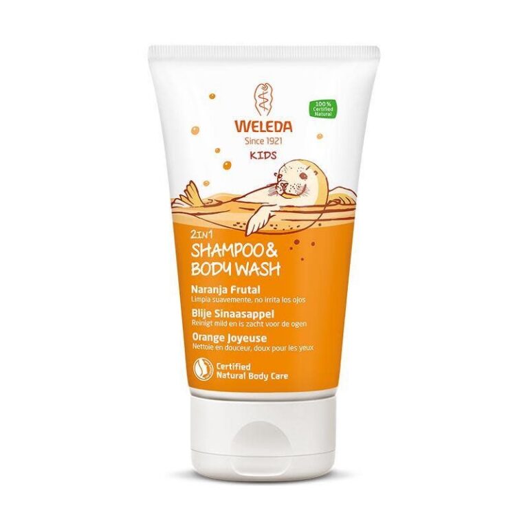 weleda-kids-shampoo-bodywash-sinaasappel.jpg Weleda kids - 2-in-1 shampoo & bodywash, Blije Sinaasappel - Afbeelding 1