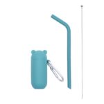 We Might Be Tiny - Keepies + straw set, silicone, blue dusk