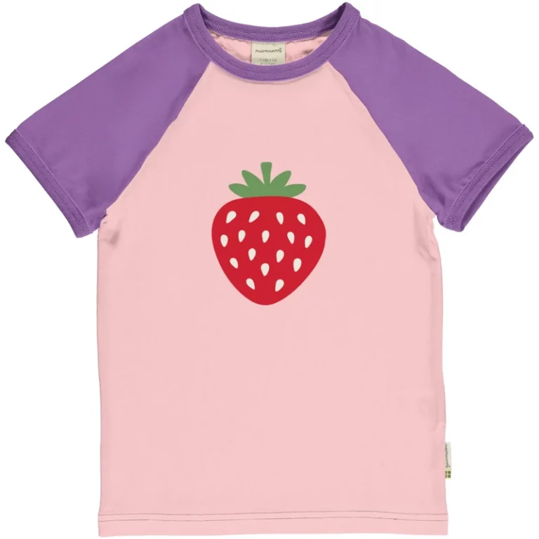 Top_SS_Raglan_STRAWBERRY Maxomorra -T-shirt, raglan, strawberry - Afbeelding 1
