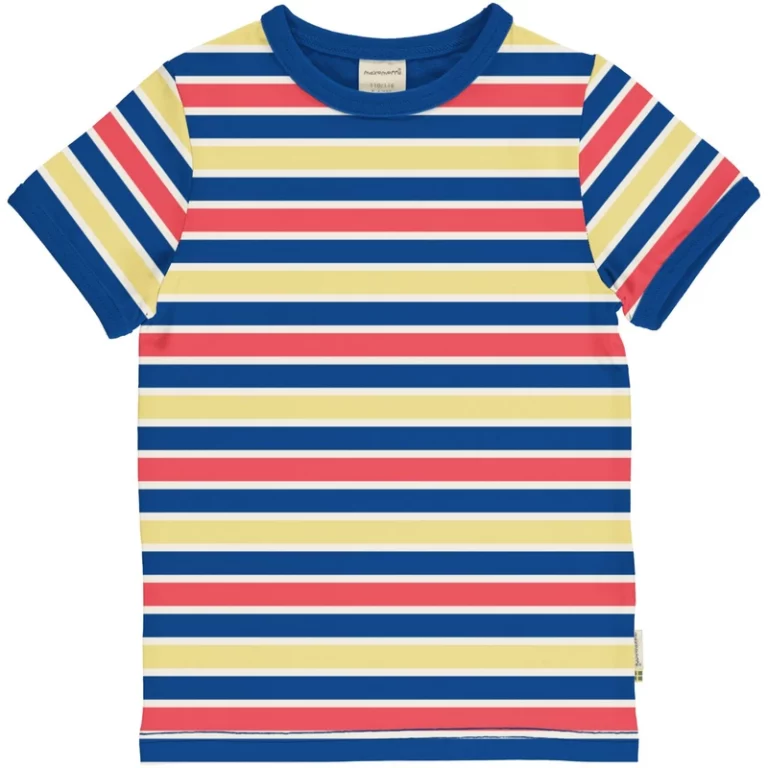 Top_SS_Stripes_STRIPES_MIX_BLUE Maxomorra -T-shirt, stripes mix blue - Afbeelding 1