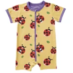 Maxomorra - rompersuit zipper, ss, ladybug